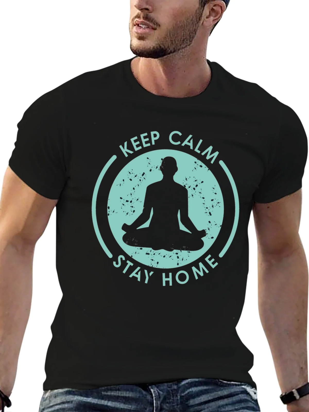 Keep Calm Stay Home T-Shirt - Yoga Meditation Tee product image 4