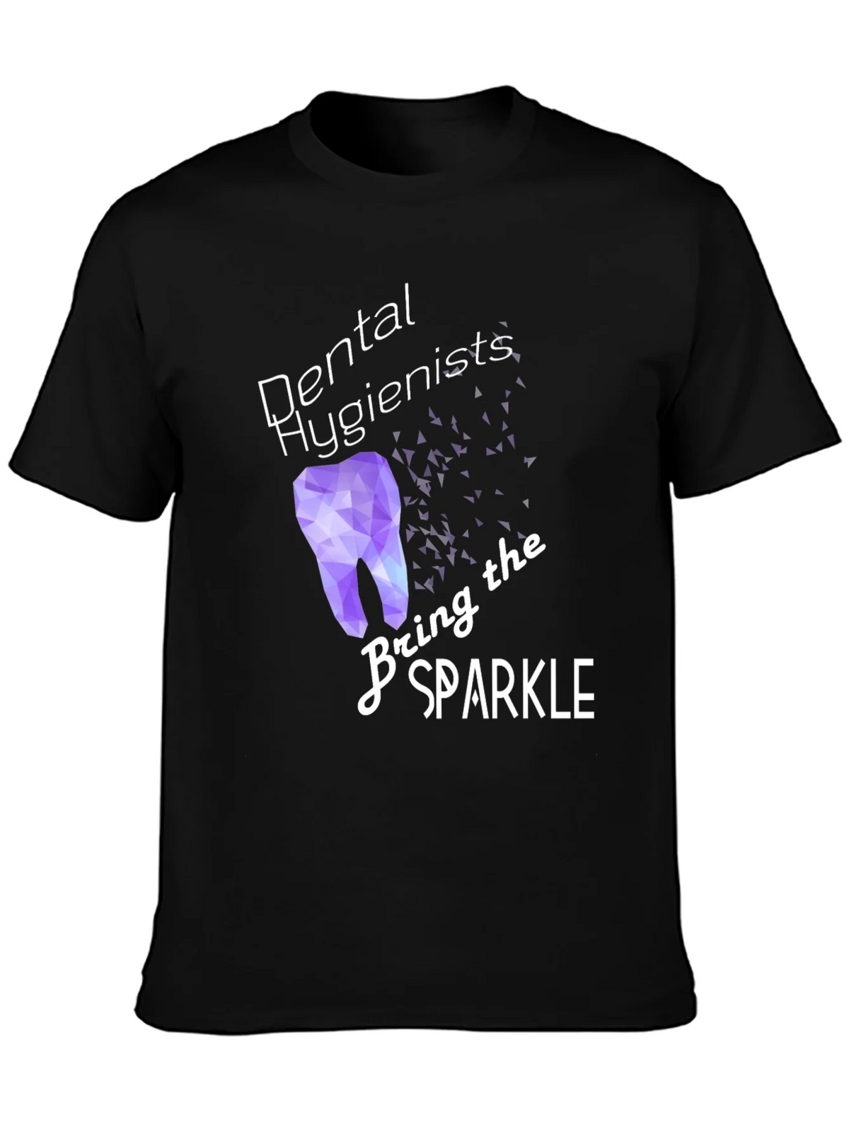 Dental Hygienist Sparkle T-Shirt - Black product image 2