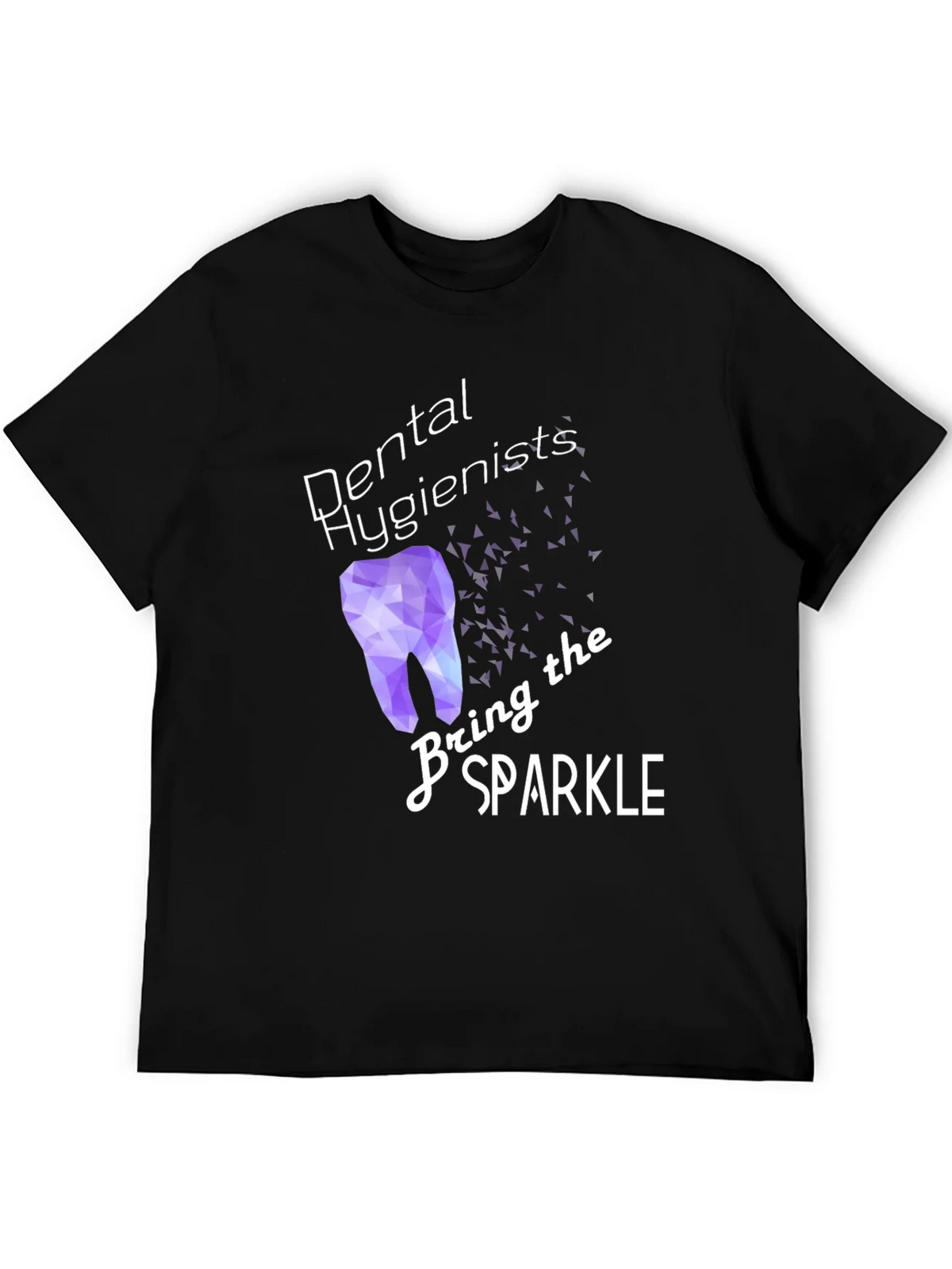 Dental Hygienist Sparkle T-Shirt - Black product image 4