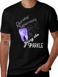 Dental Hygienist Sparkle T-Shirt - Black product image 1