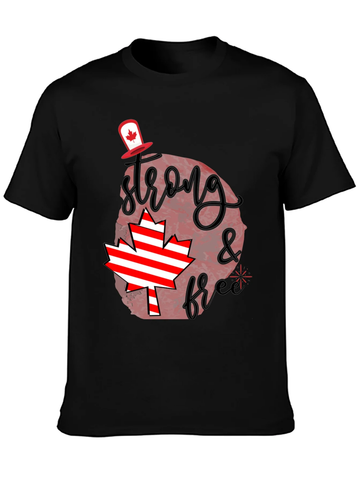 Canada Day Tee: Strong & Free Graphic T-Shirt product image 3