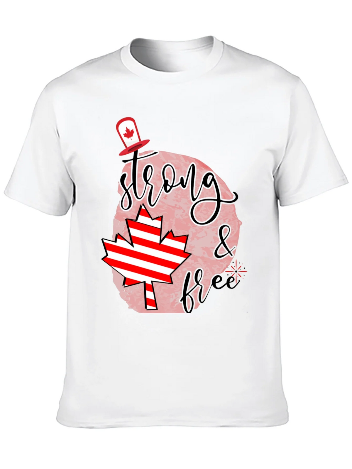 Canada Day Tee: Strong & Free Graphic T-Shirt product image 9