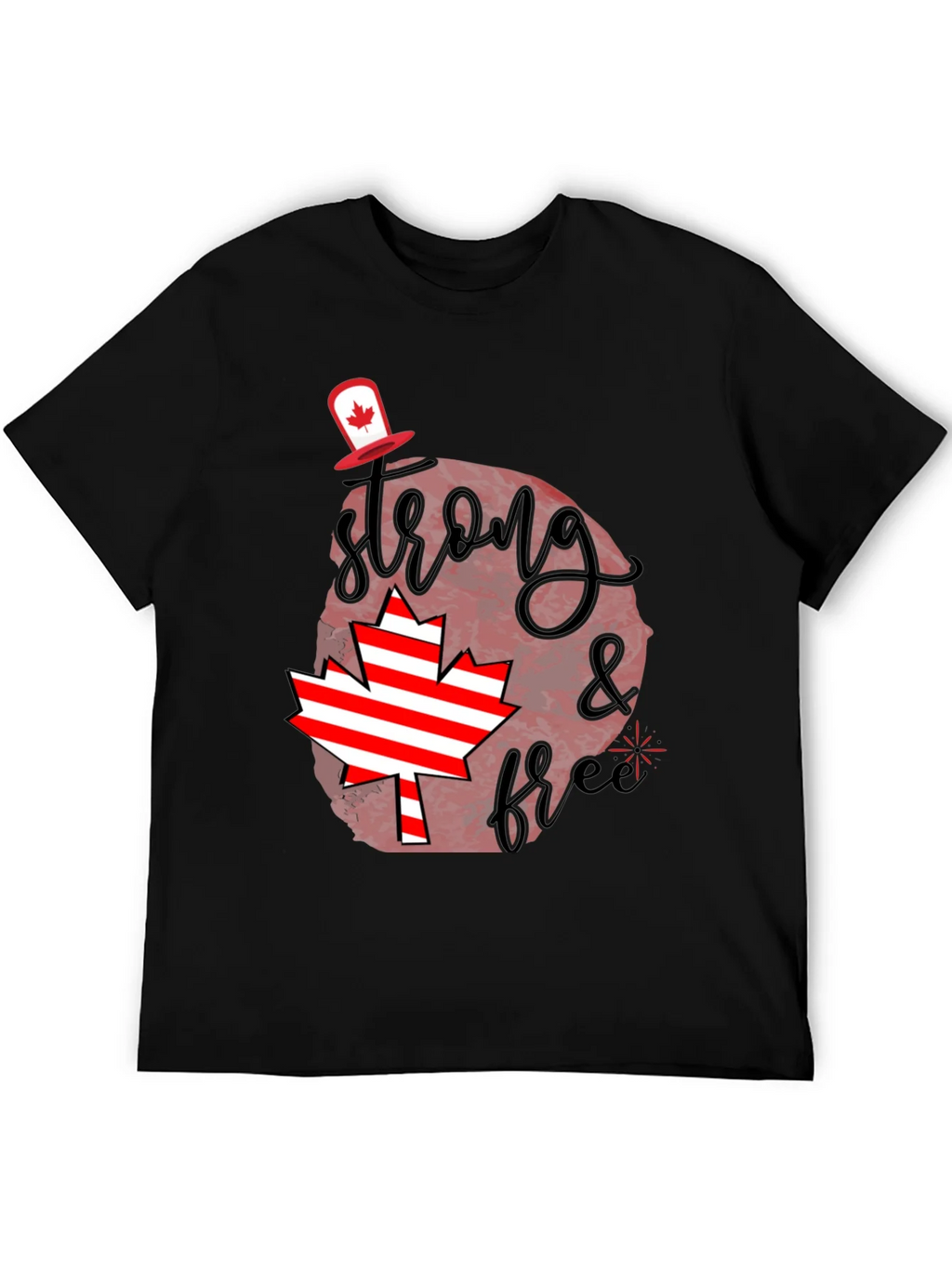 Canada Day Tee: Strong & Free Graphic T-Shirt product image 5