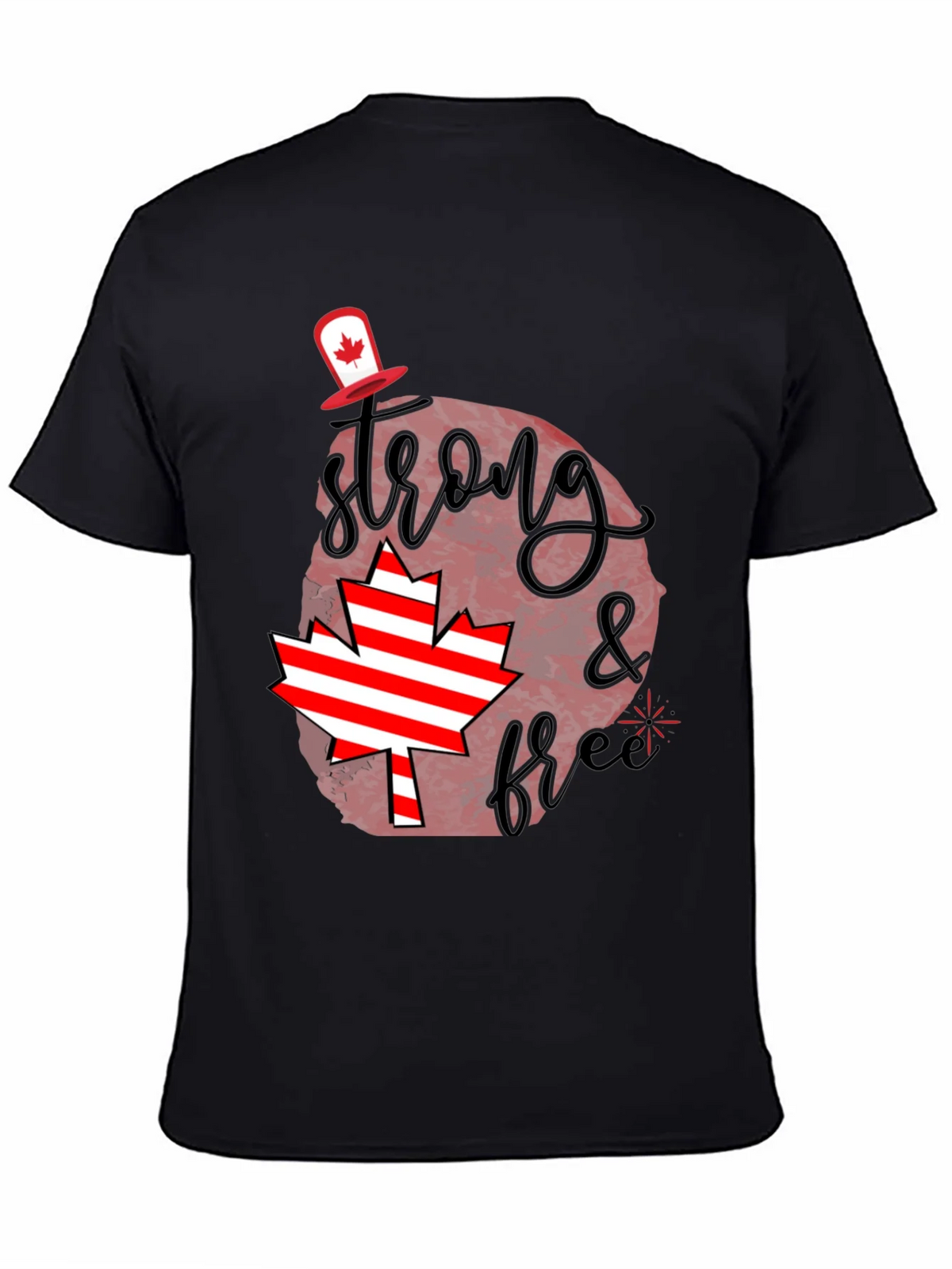 Canada Day Tee: Strong & Free Graphic T-Shirt product image 4