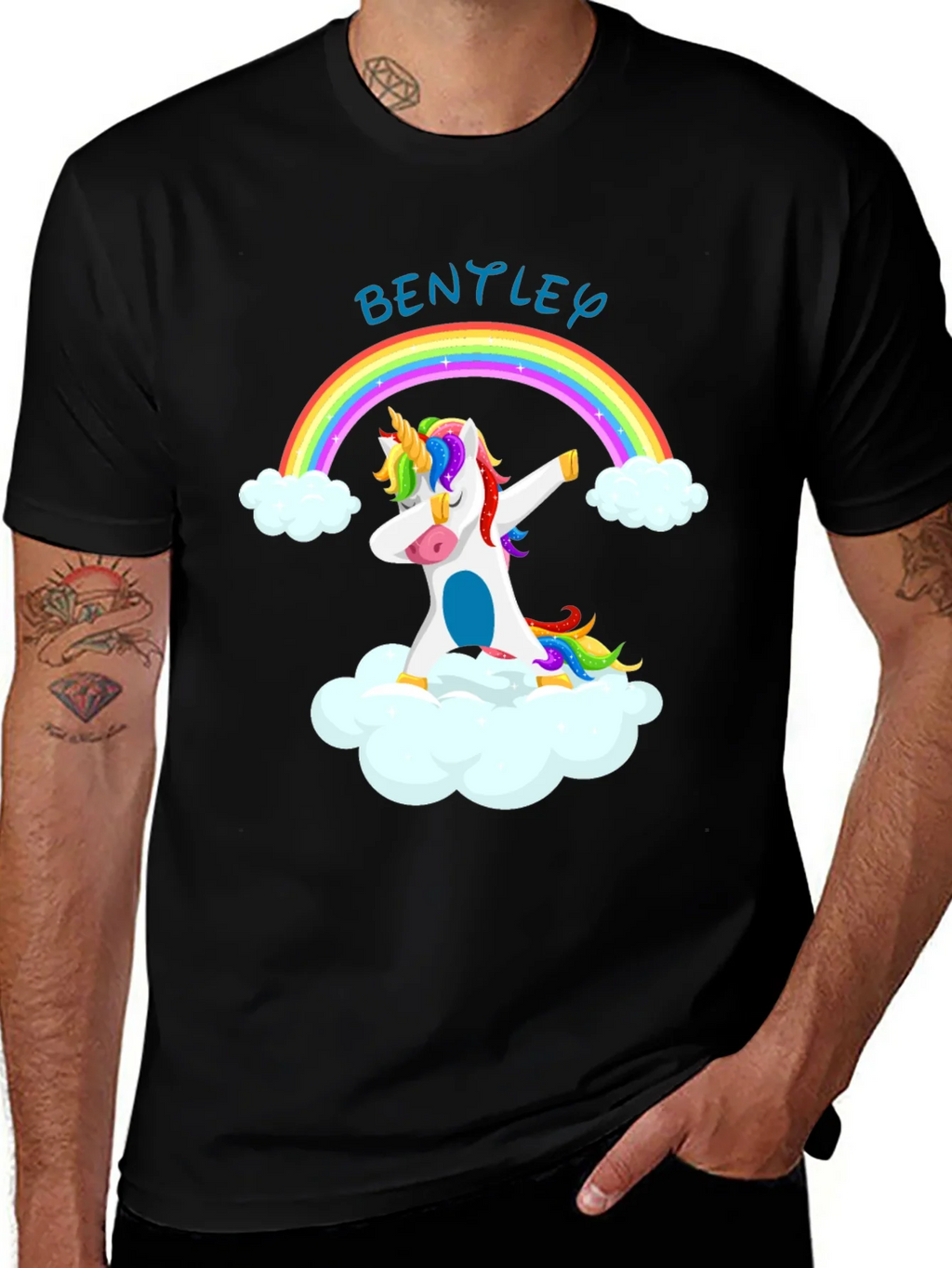 Unicorn Dabbing on Cloud T-Shirt - Bentley product image 1