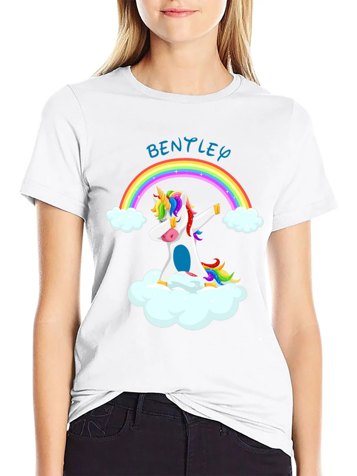 Unicorn Dabbing on Cloud T-Shirt - Bentley product image 8