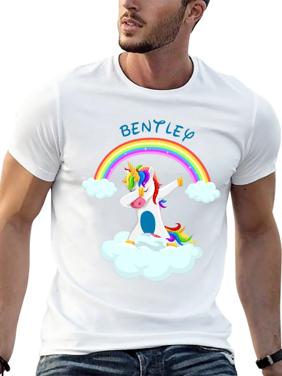 Unicorn Dabbing on Cloud T-Shirt - Bentley product image 11