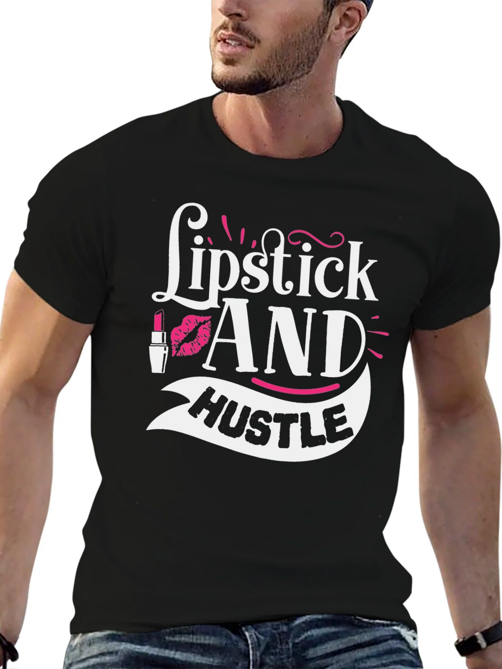 Lipstick and Hustle Graphic Tee - Black product image 6