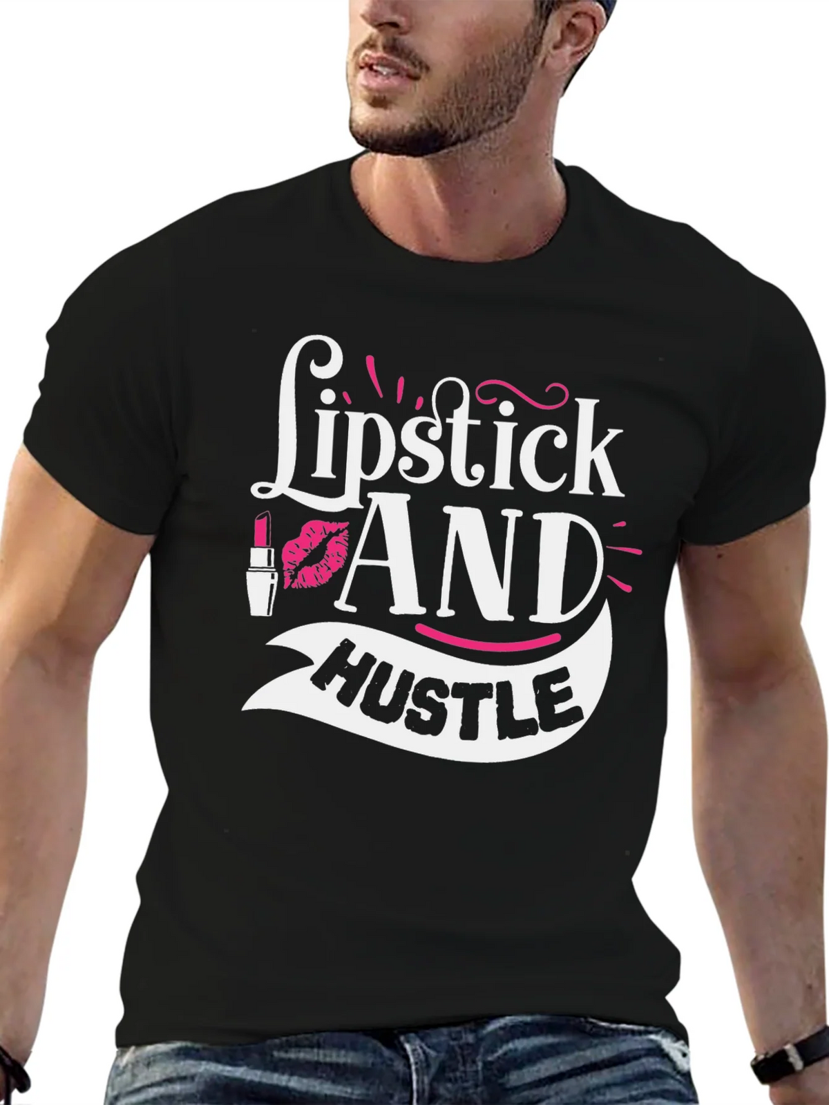 Lipstick and Hustle Graphic Tee - Black product image 6