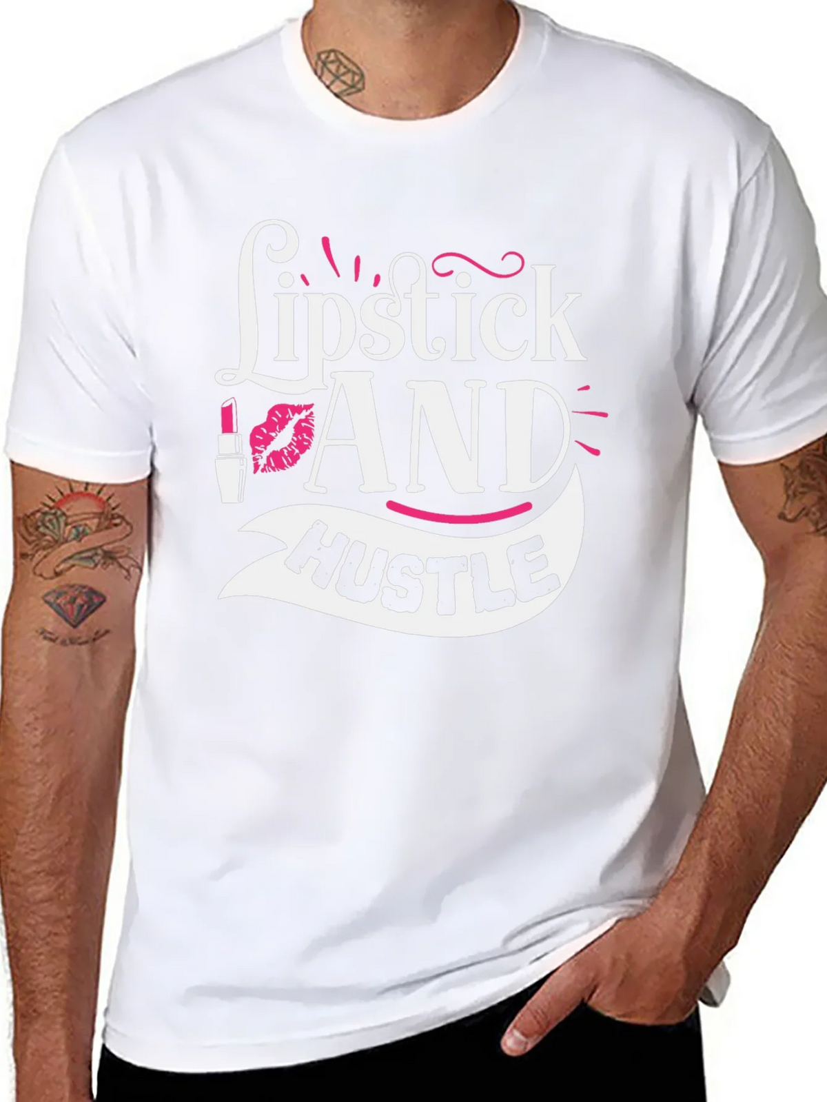 Lipstick and Hustle Graphic Tee - Black product image 7