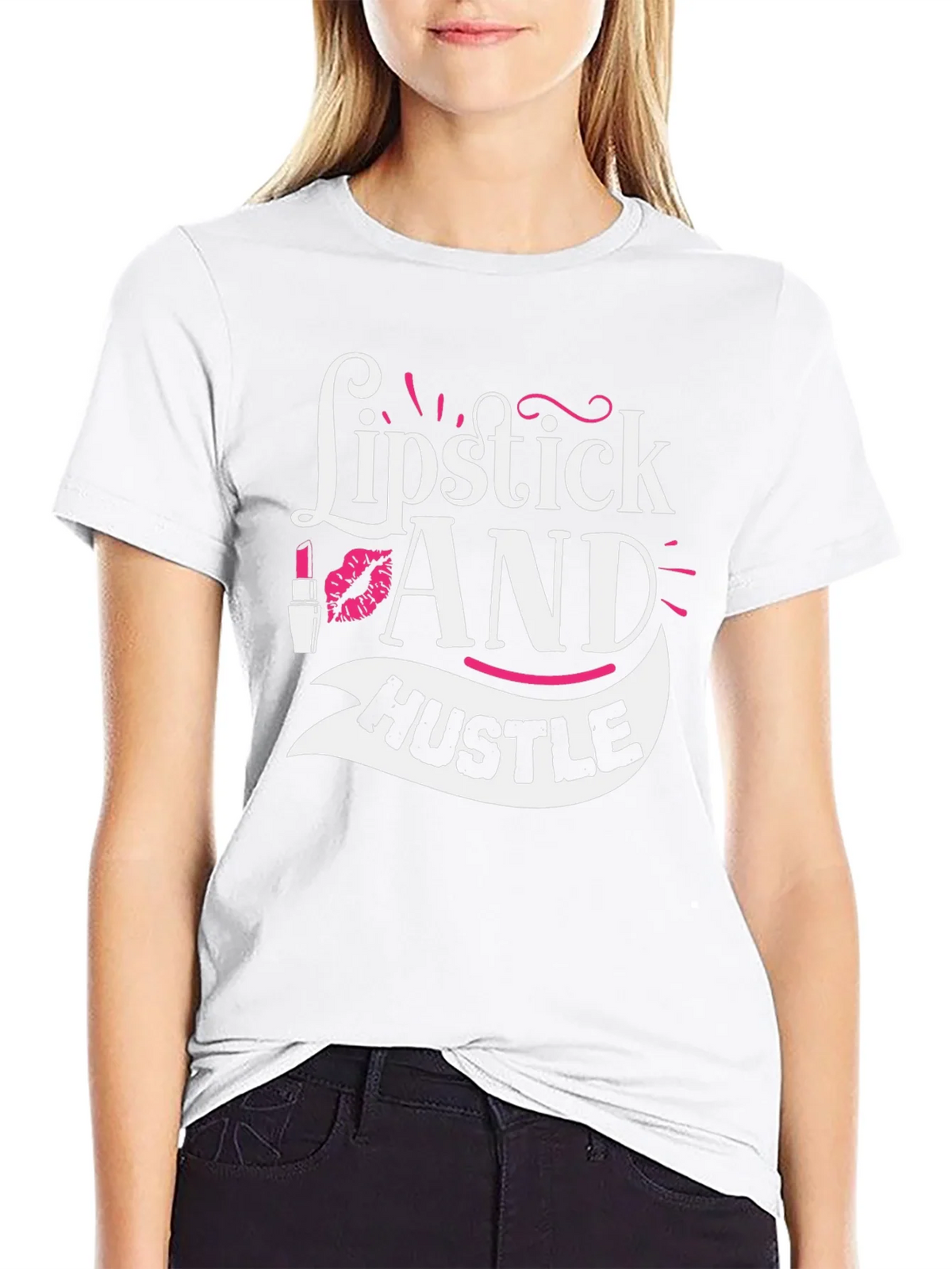 Lipstick and Hustle Graphic Tee - Black product image 8