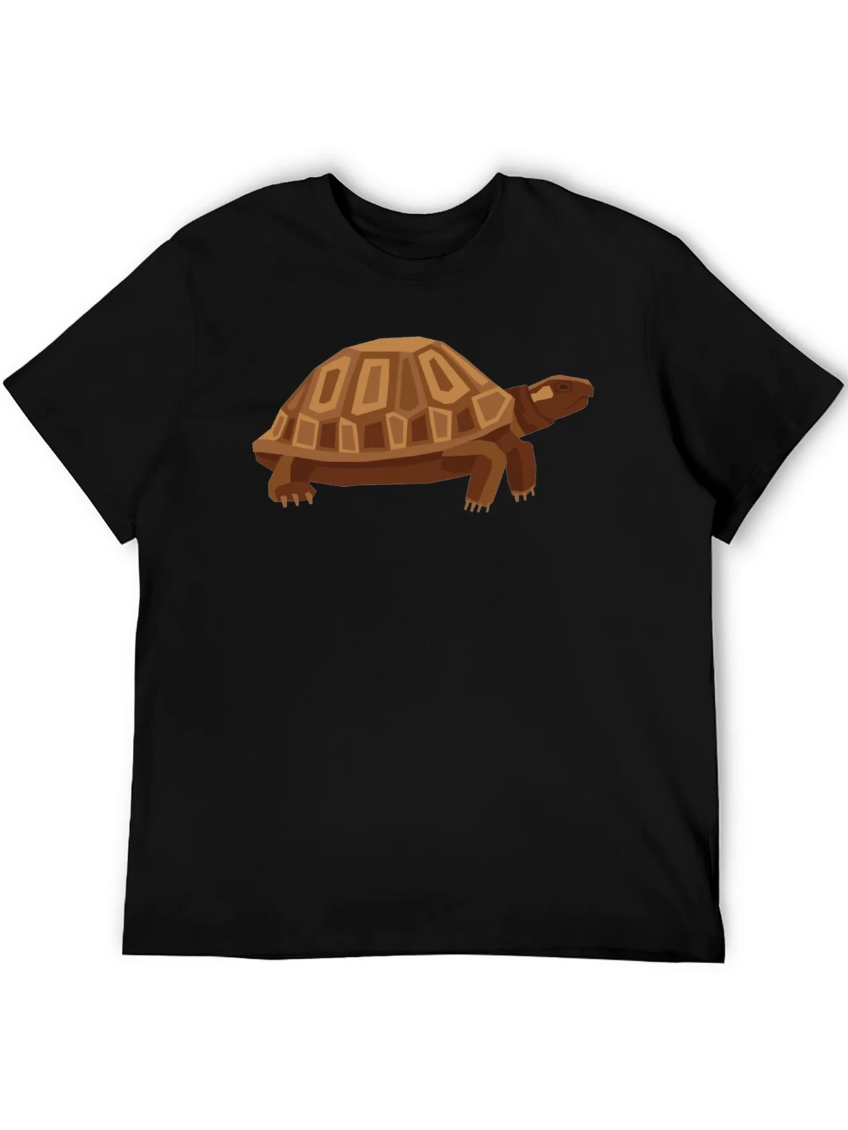 Geometric Turtle Graphic Tee - Casual Black Shirt product image 5
