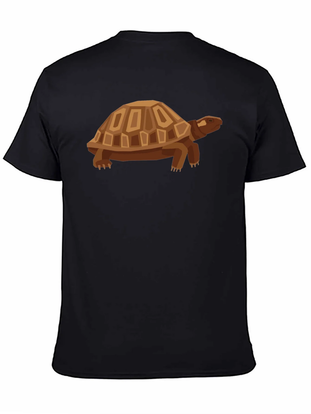 Geometric Turtle Graphic Tee - Casual Black Shirt product image 4