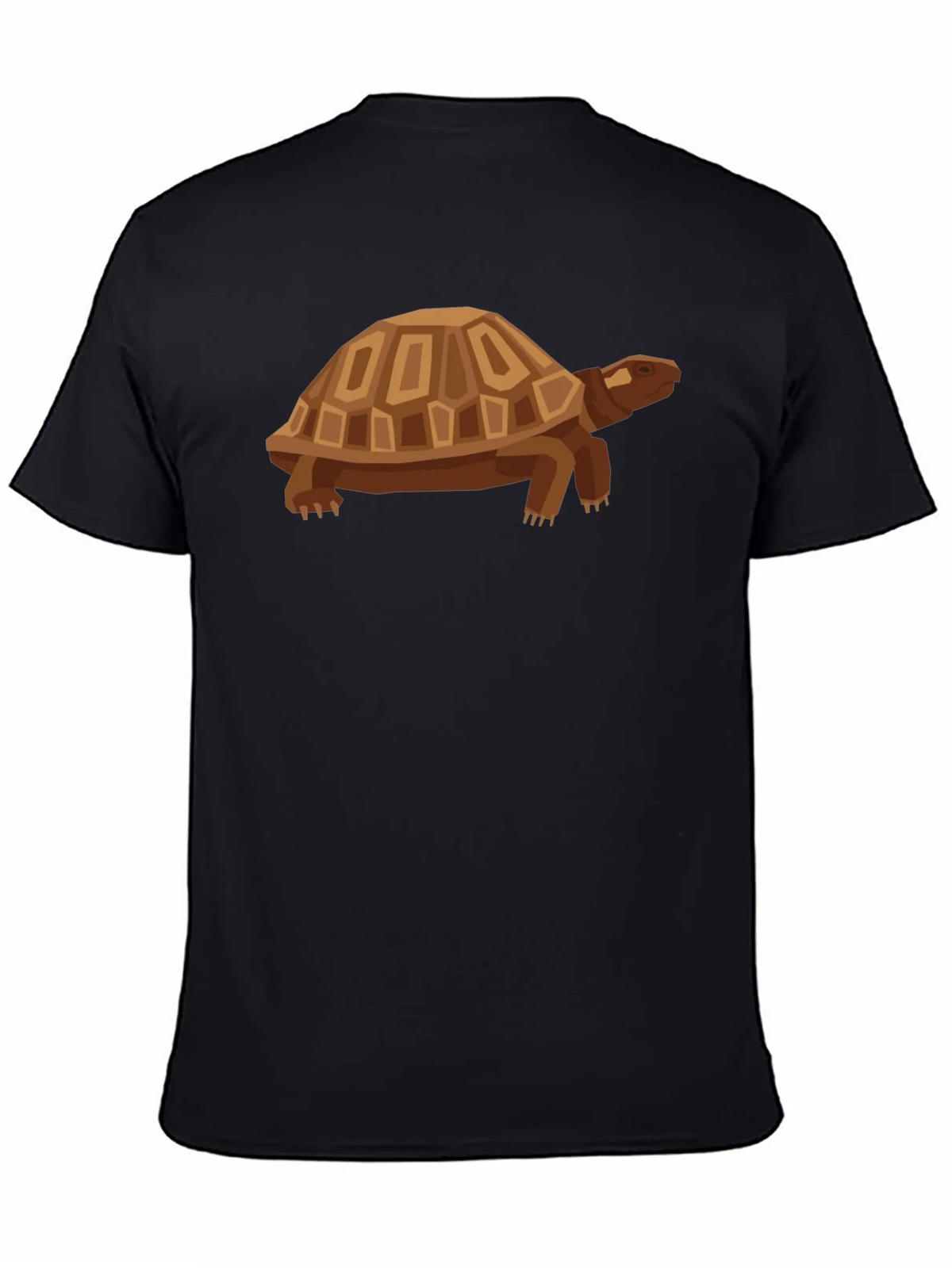 Geometric Turtle Graphic Tee - Casual Black Shirt product image 4