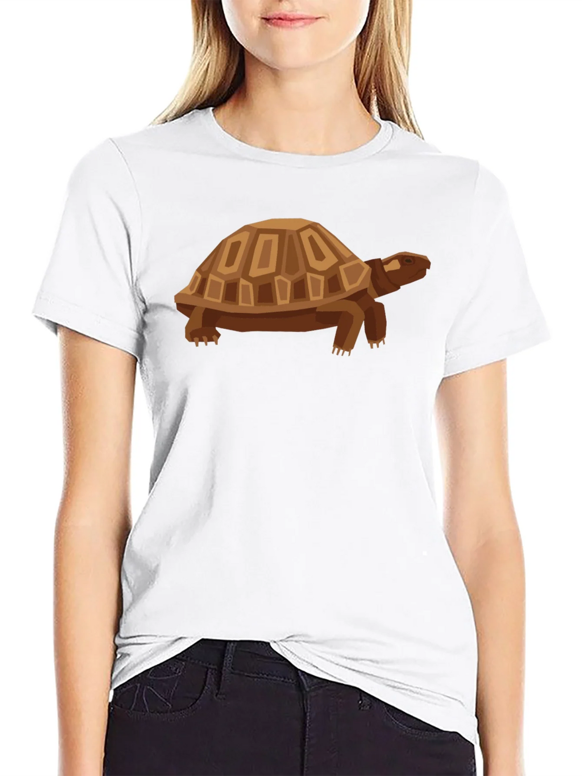 Geometric Turtle Graphic Tee - Casual Black Shirt product image 8