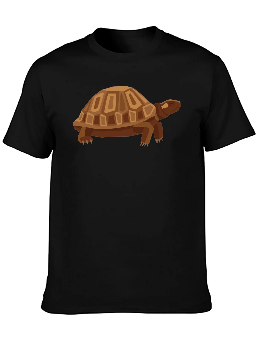 Geometric Turtle Graphic Tee - Casual Black Shirt product image 3