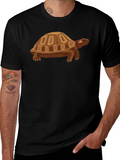 Geometric Turtle Graphic Tee - Casual Black Shirt product image 1