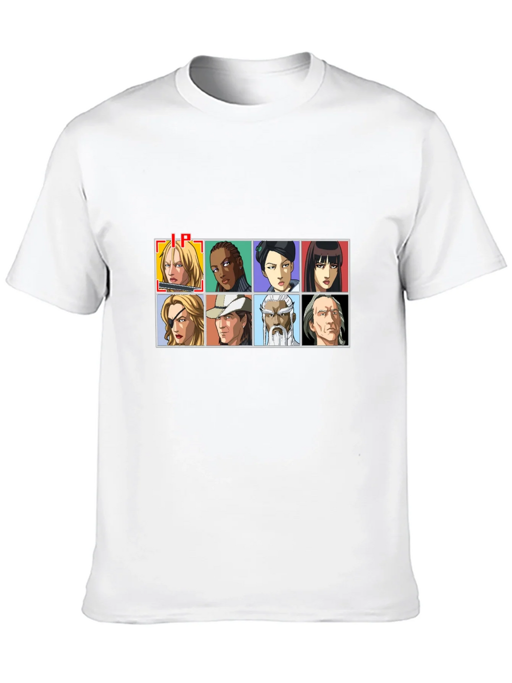 Anime Character Grid Black T-Shirt product image 9