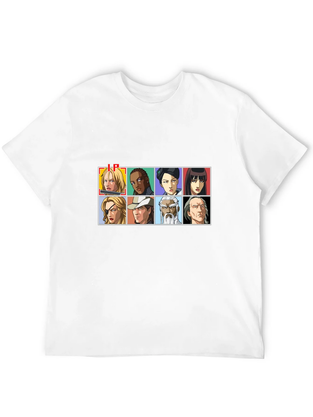 Anime Character Grid Black T-Shirt product image 11