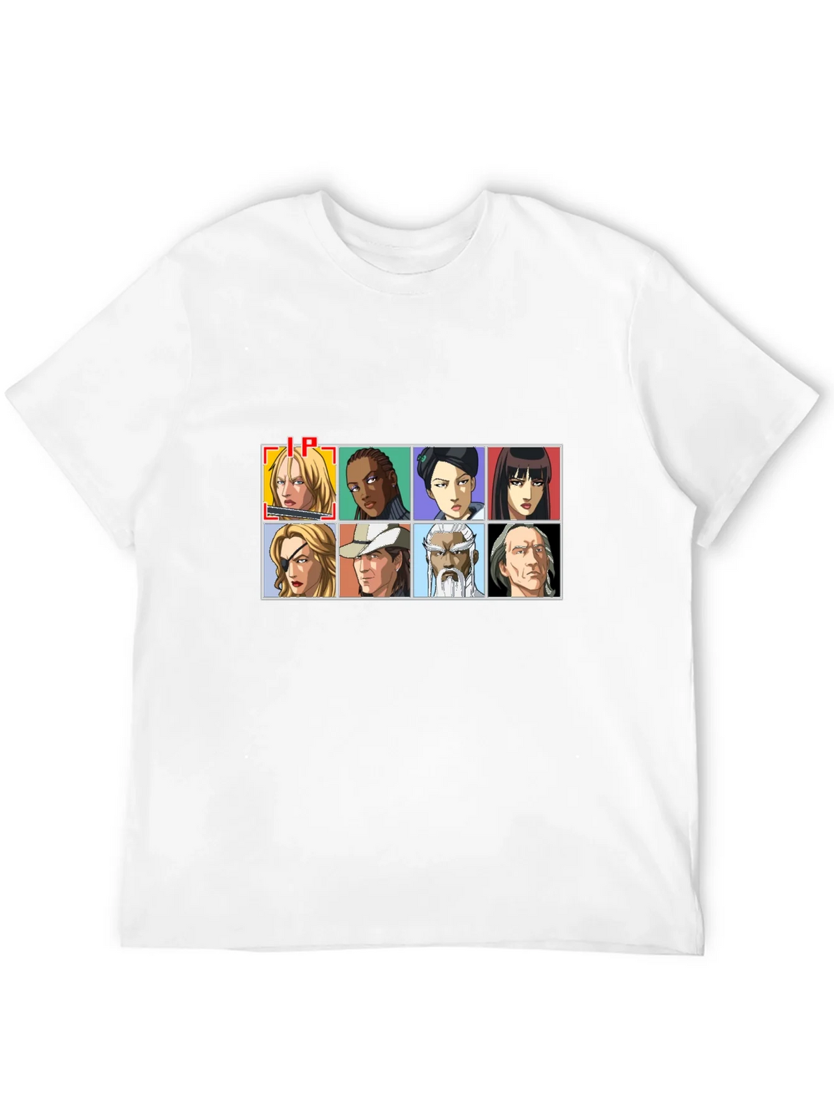 Anime Character Grid Black T-Shirt product image 11