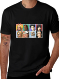 Anime Character Grid Black T-Shirt product image 1