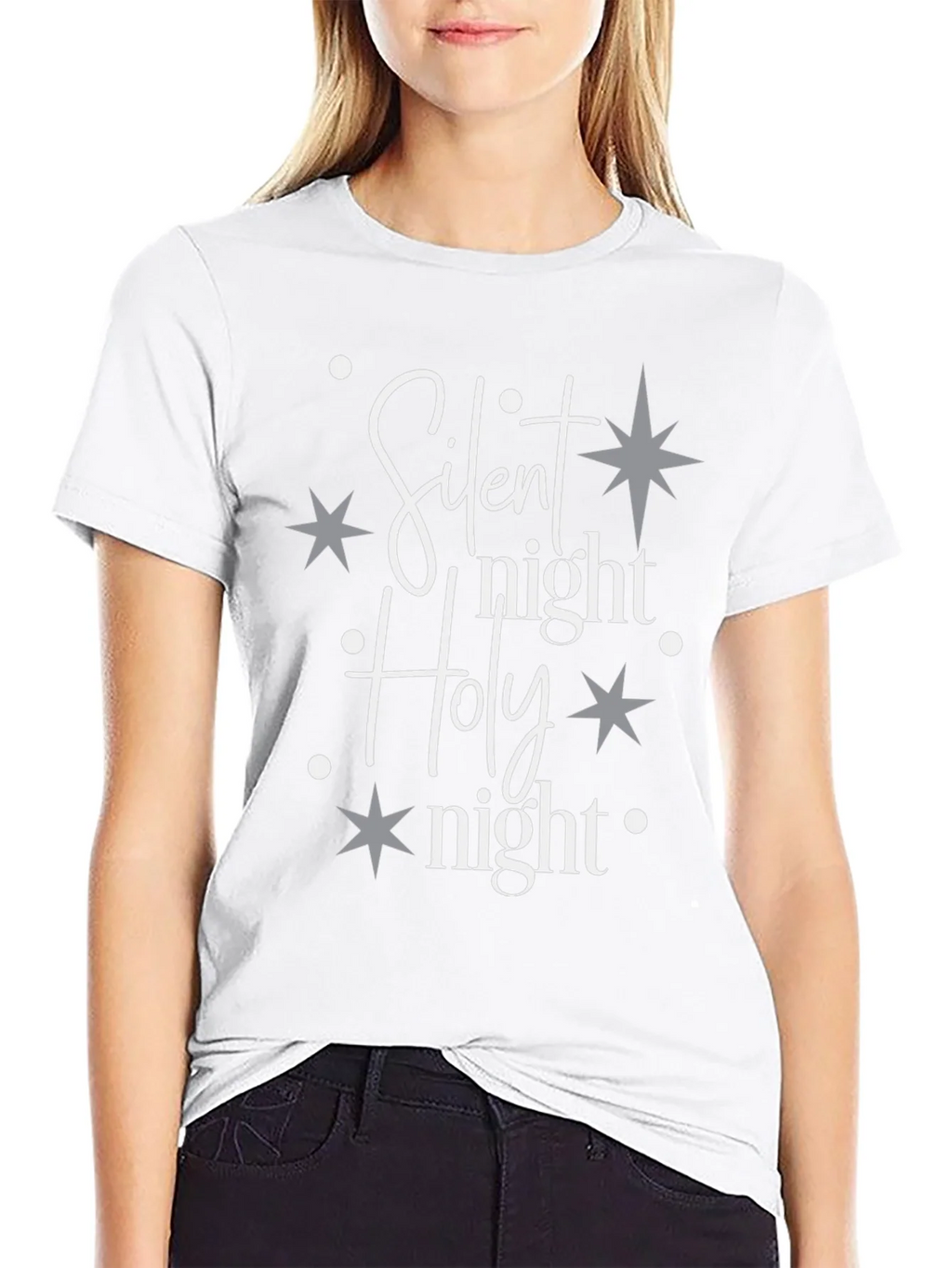 Silent Night Holy Graphic Tee product image 8