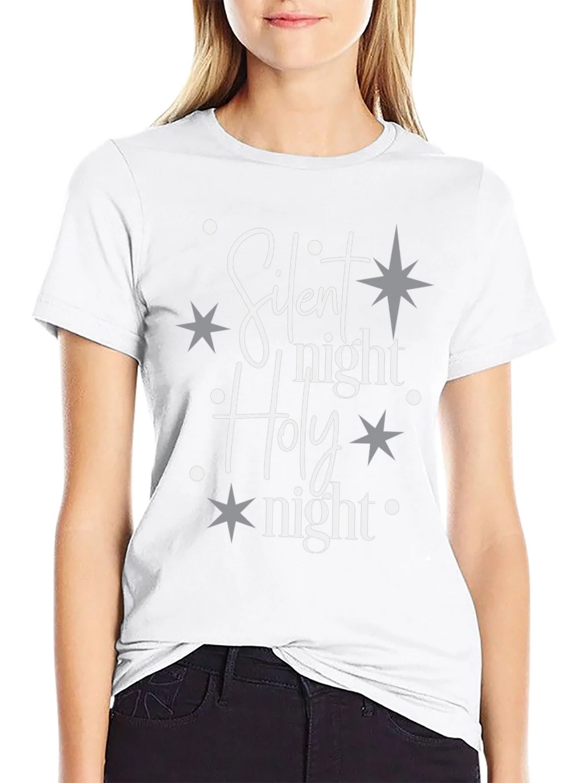 Silent Night Holy Graphic Tee product image 8