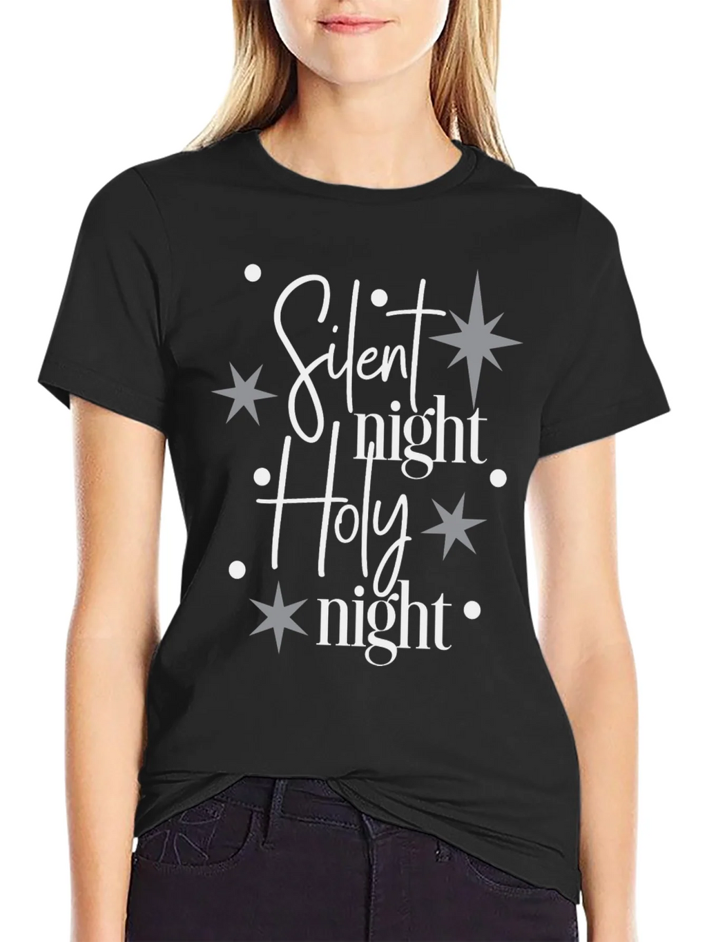 Silent Night Holy Graphic Tee product image 2
