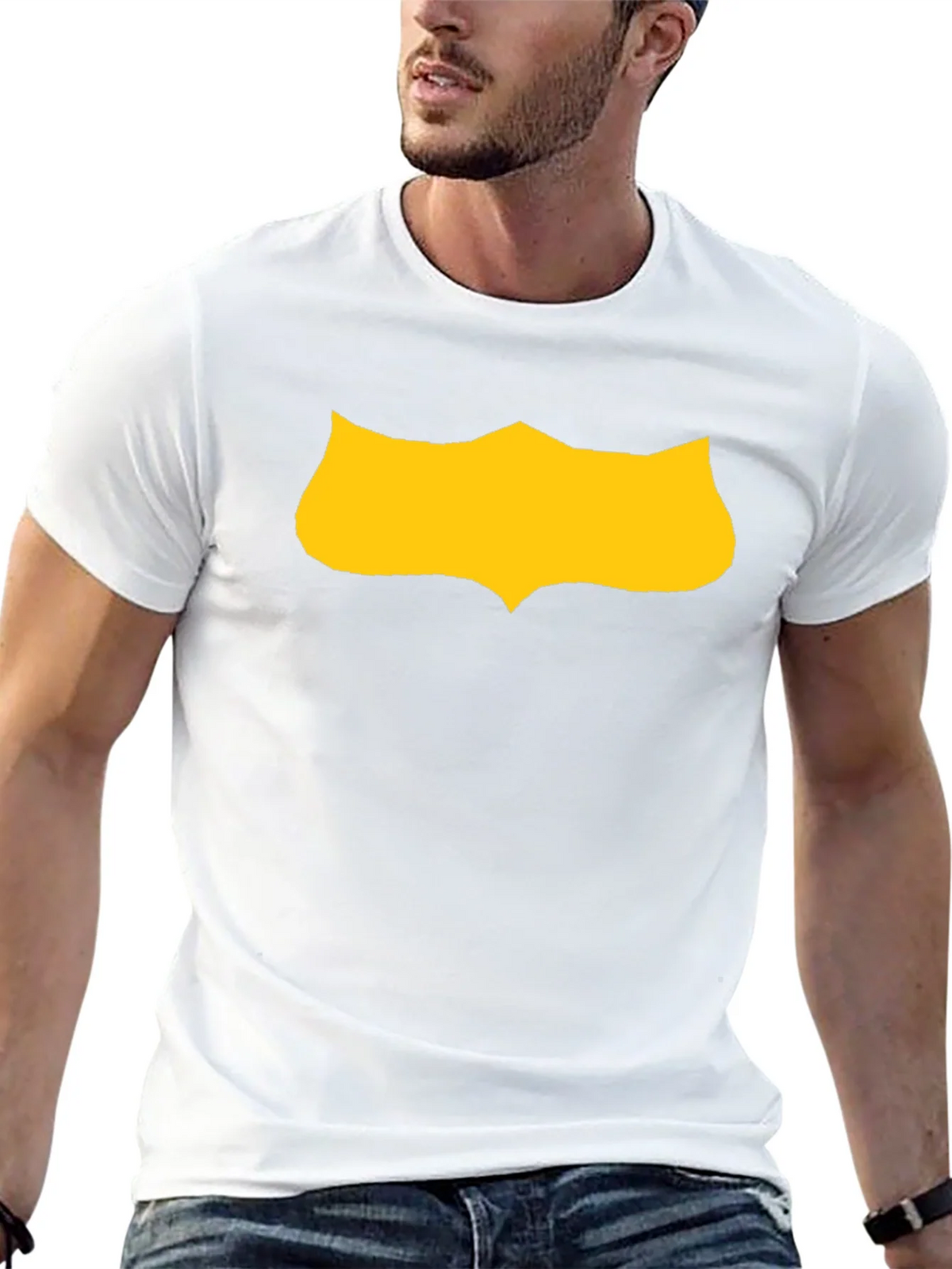 Black T-Shirt with Gold Shield Graphic product image 7