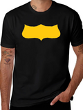 Black T-Shirt with Gold Shield Graphic product image 1