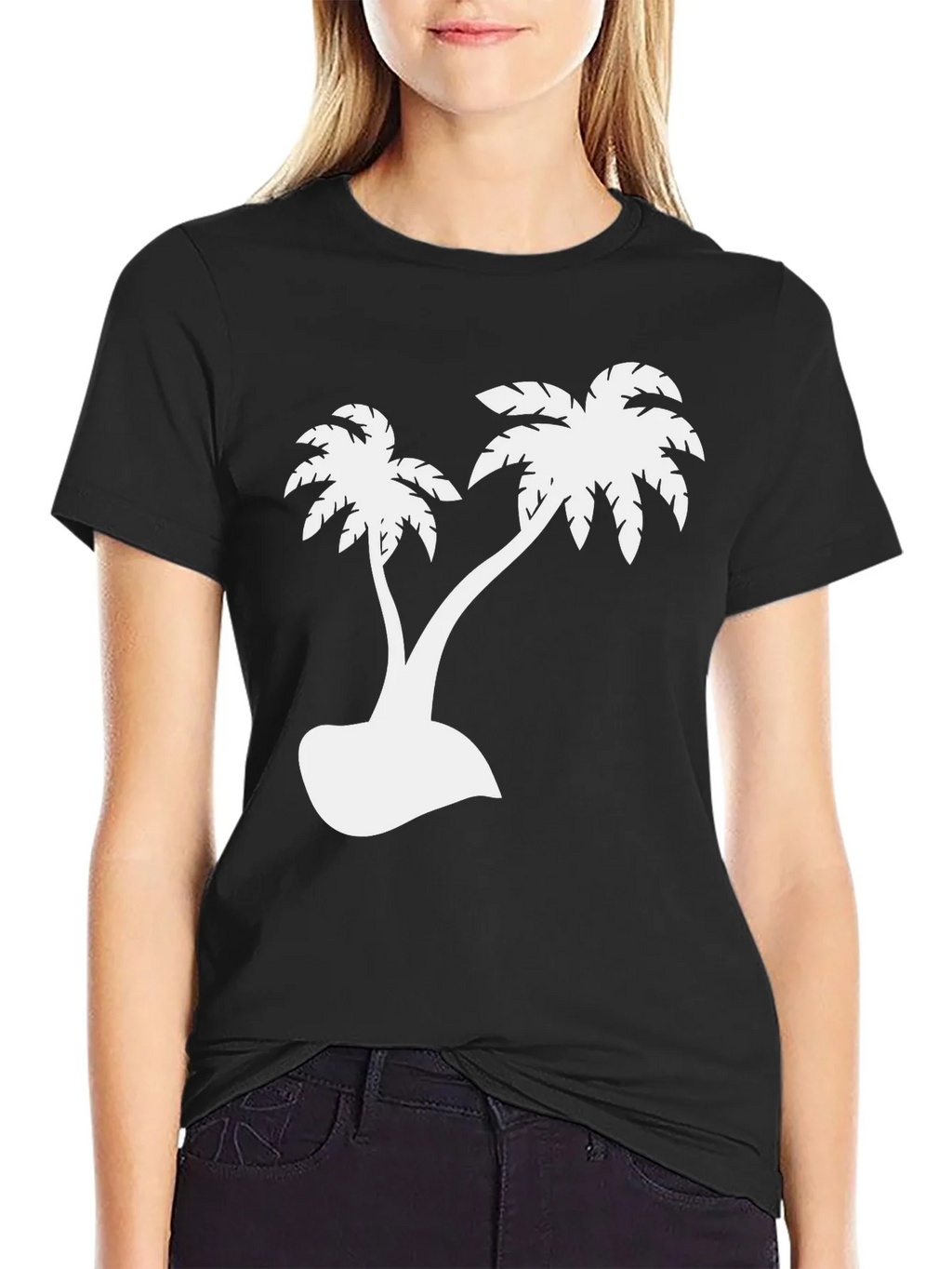 Palm Tree Graphic Tee - Black Tropical Vibes product image 2