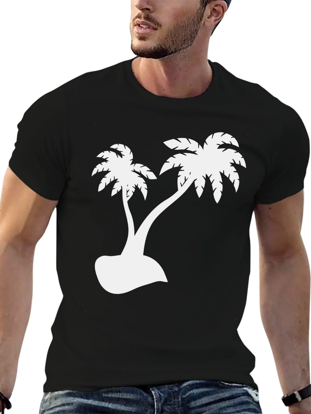 Palm Tree Graphic Tee - Black Tropical Vibes product image 6