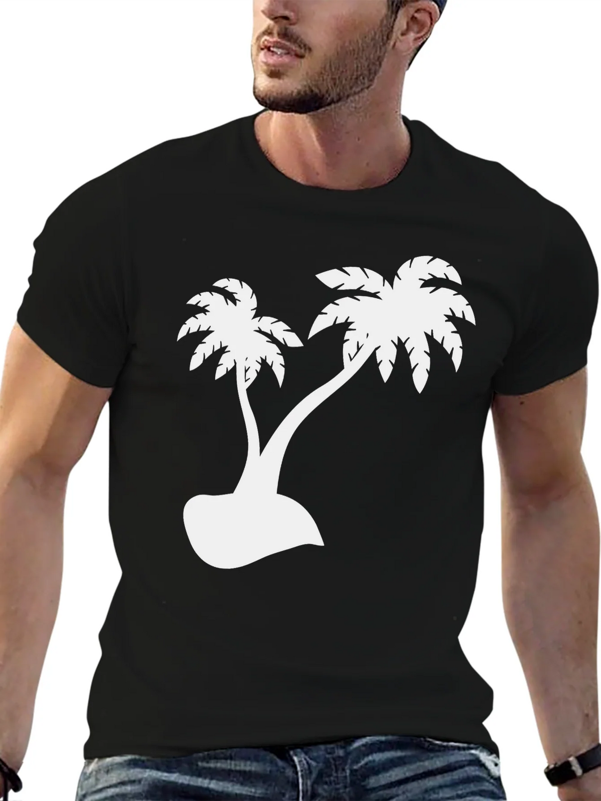 Palm Tree Graphic Tee - Black Tropical Vibes product image 6