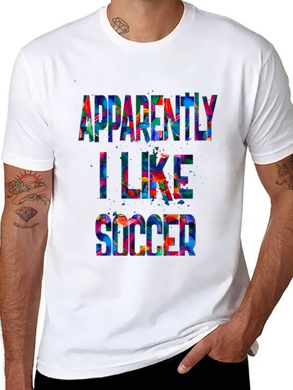 Apparently I Like Soccer T-Shirt product image 4
