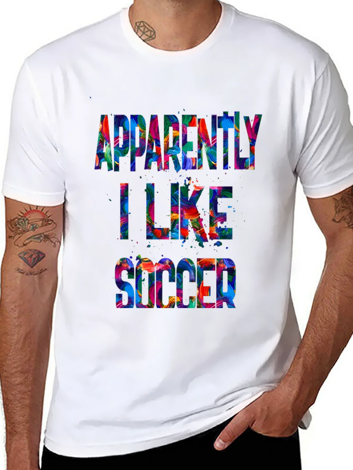 Apparently I Like Soccer T-Shirt product image 4