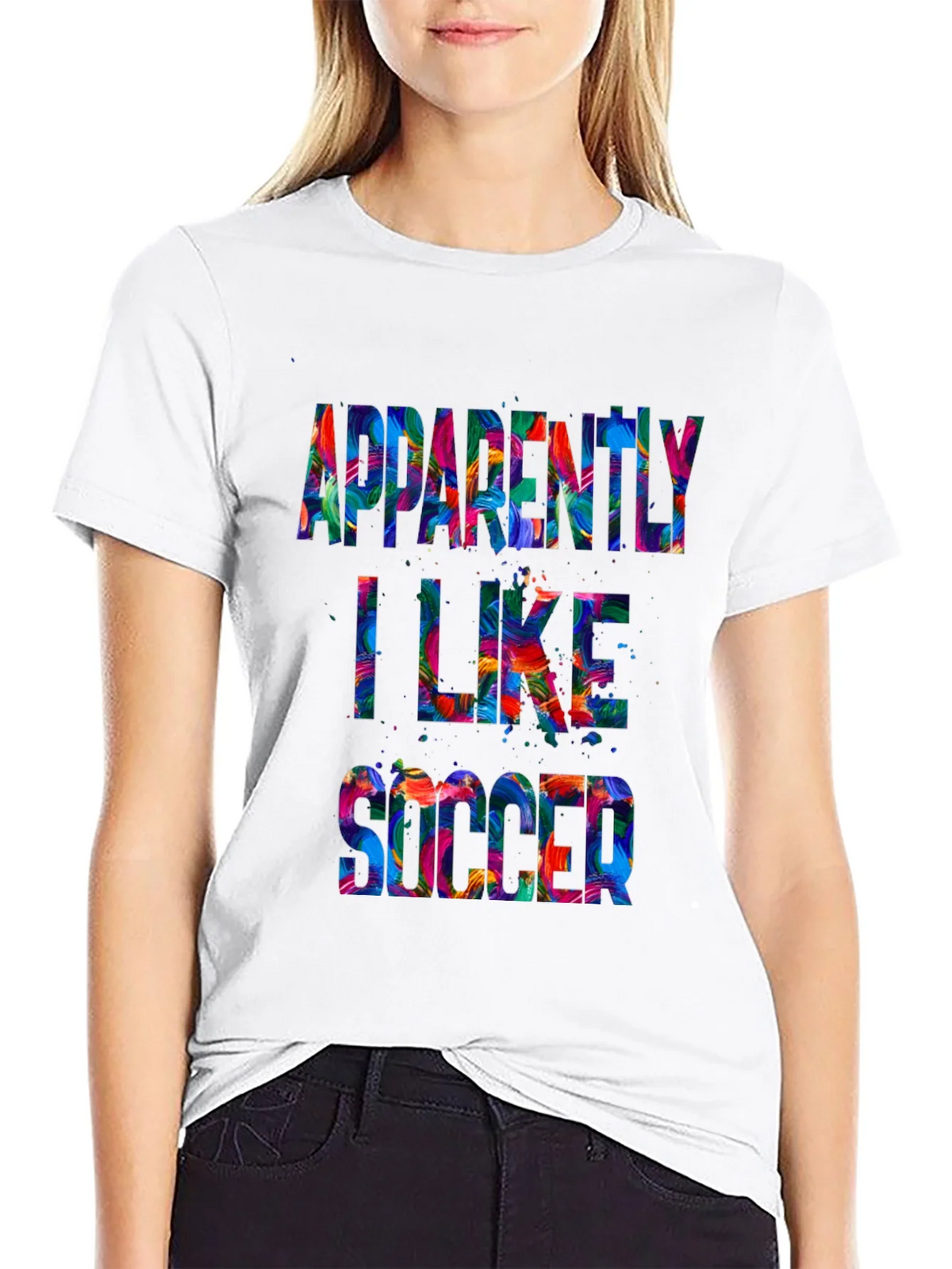 Apparently I Like Soccer T-Shirt product image 5