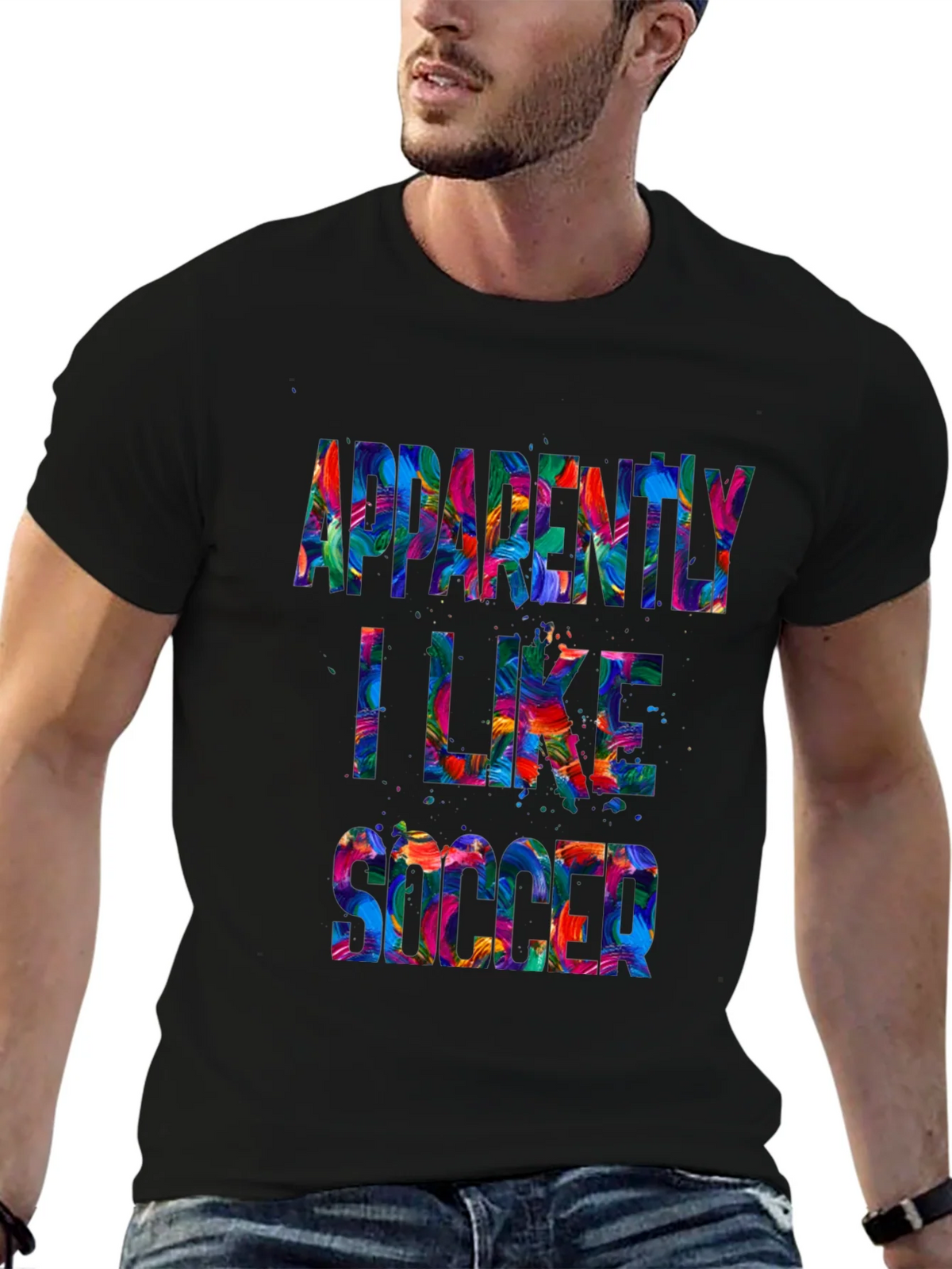 Apparently I Like Soccer T-Shirt product image 3
