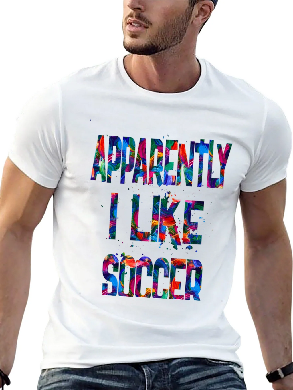 Apparently I Like Soccer T-Shirt product image 7