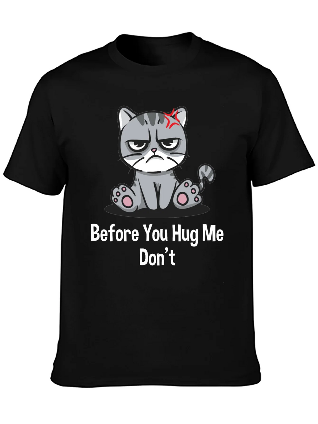 Grumpy Cat Graphic Tee - Before You Hug Me Dont Black product image 3