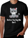 Grumpy Cat Graphic Tee - Before You Hug Me Dont Black product image 1