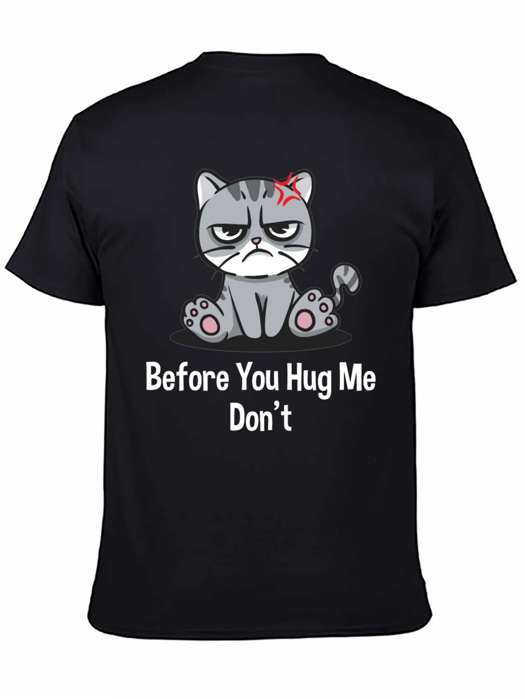 Grumpy Cat Graphic Tee - Before You Hug Me Dont Black product image 4