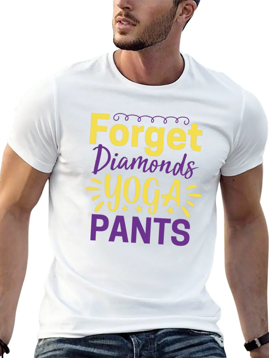 Forget Diamonds Yoga Pants Graphic Tee product image 6