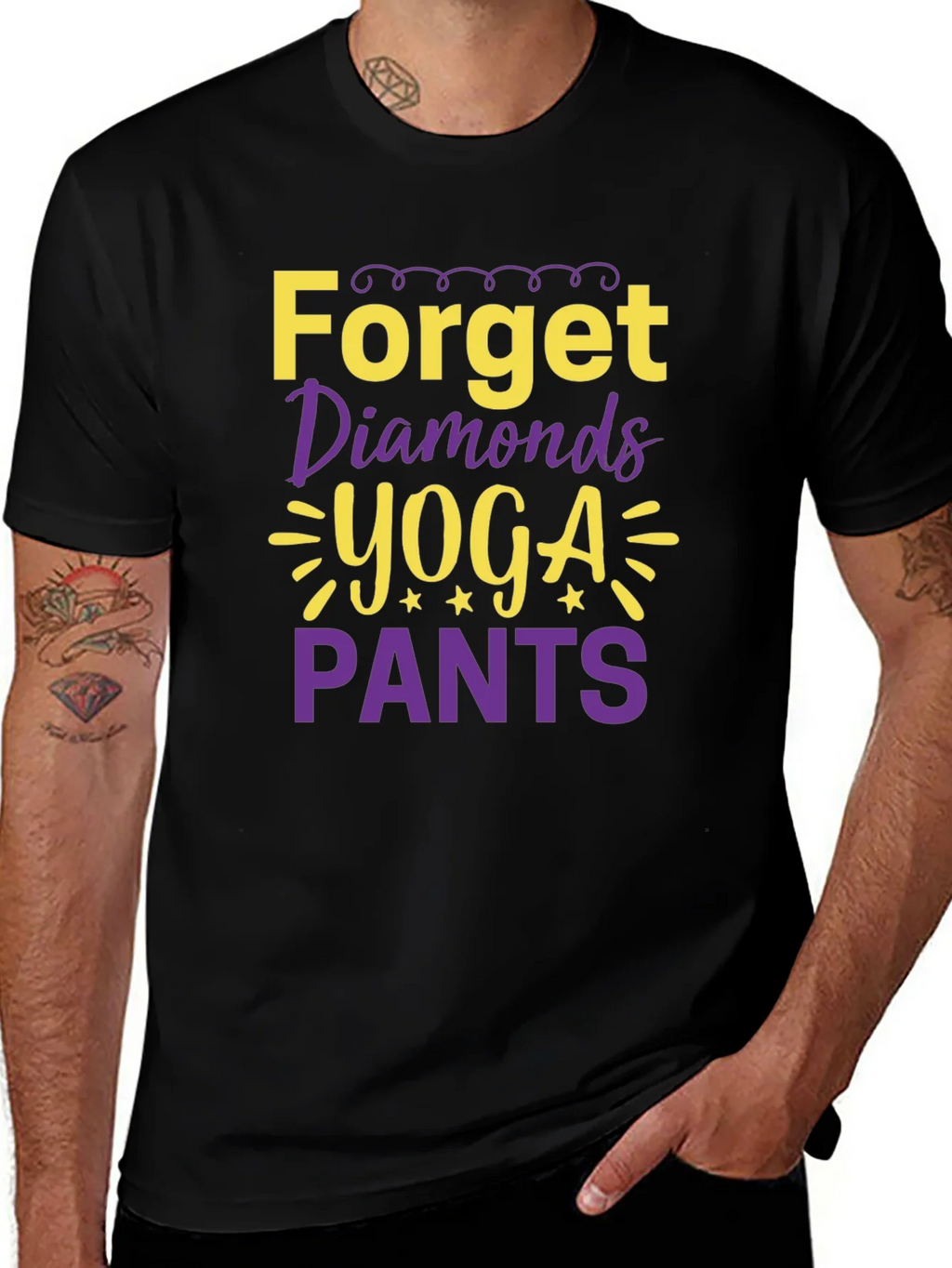 Forget Diamonds Yoga Pants Graphic Tee product image 1