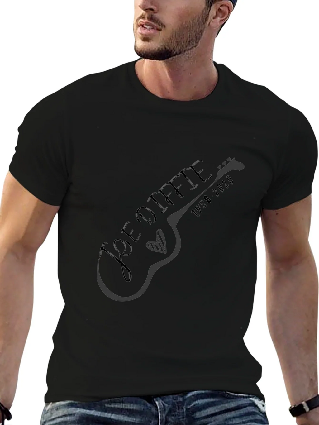 Joe Diffie Memorial Guitar T-Shirt product image 6