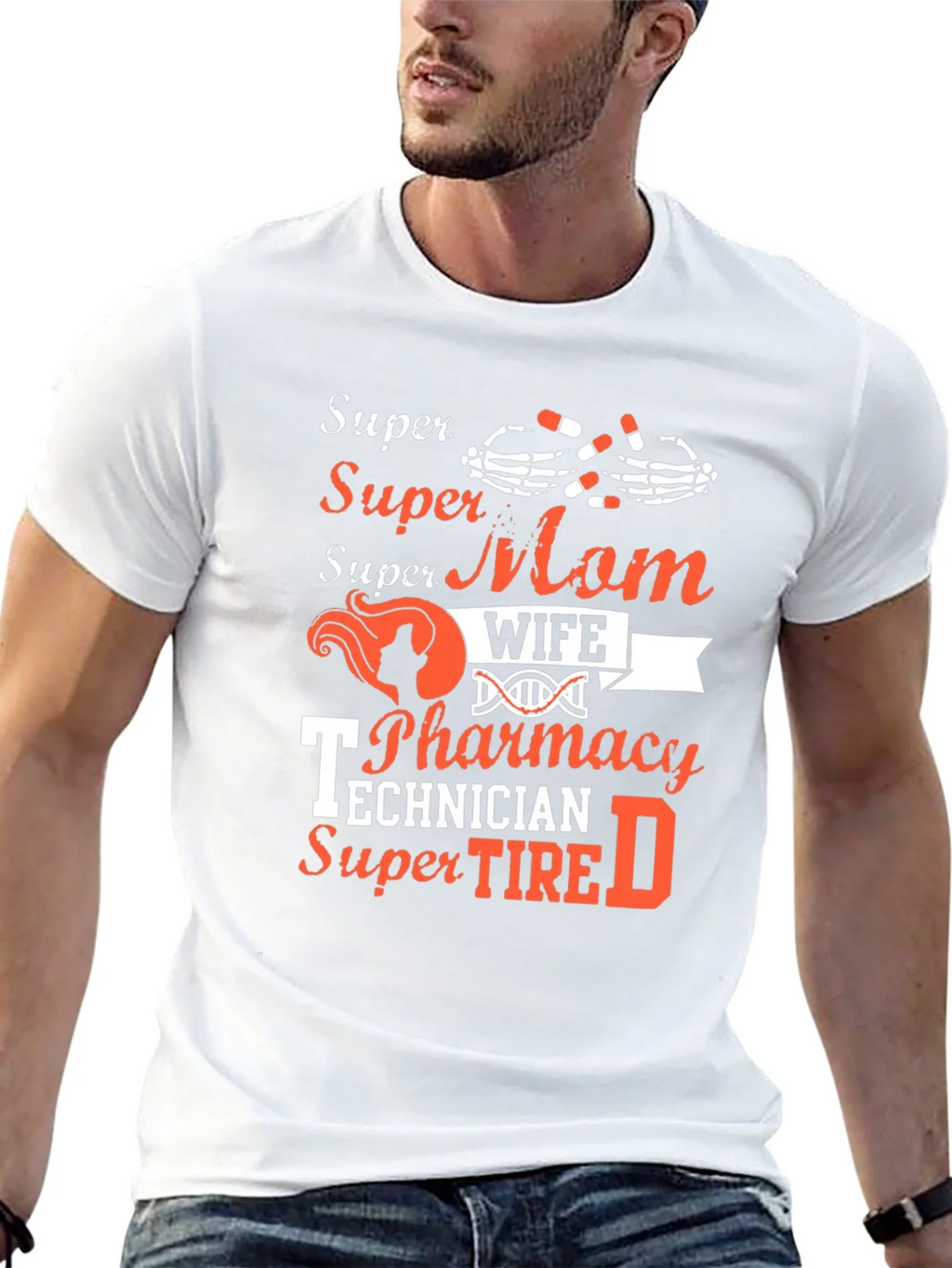 Super Mom Wife Pharmacy Technician T-Shirt product image 12