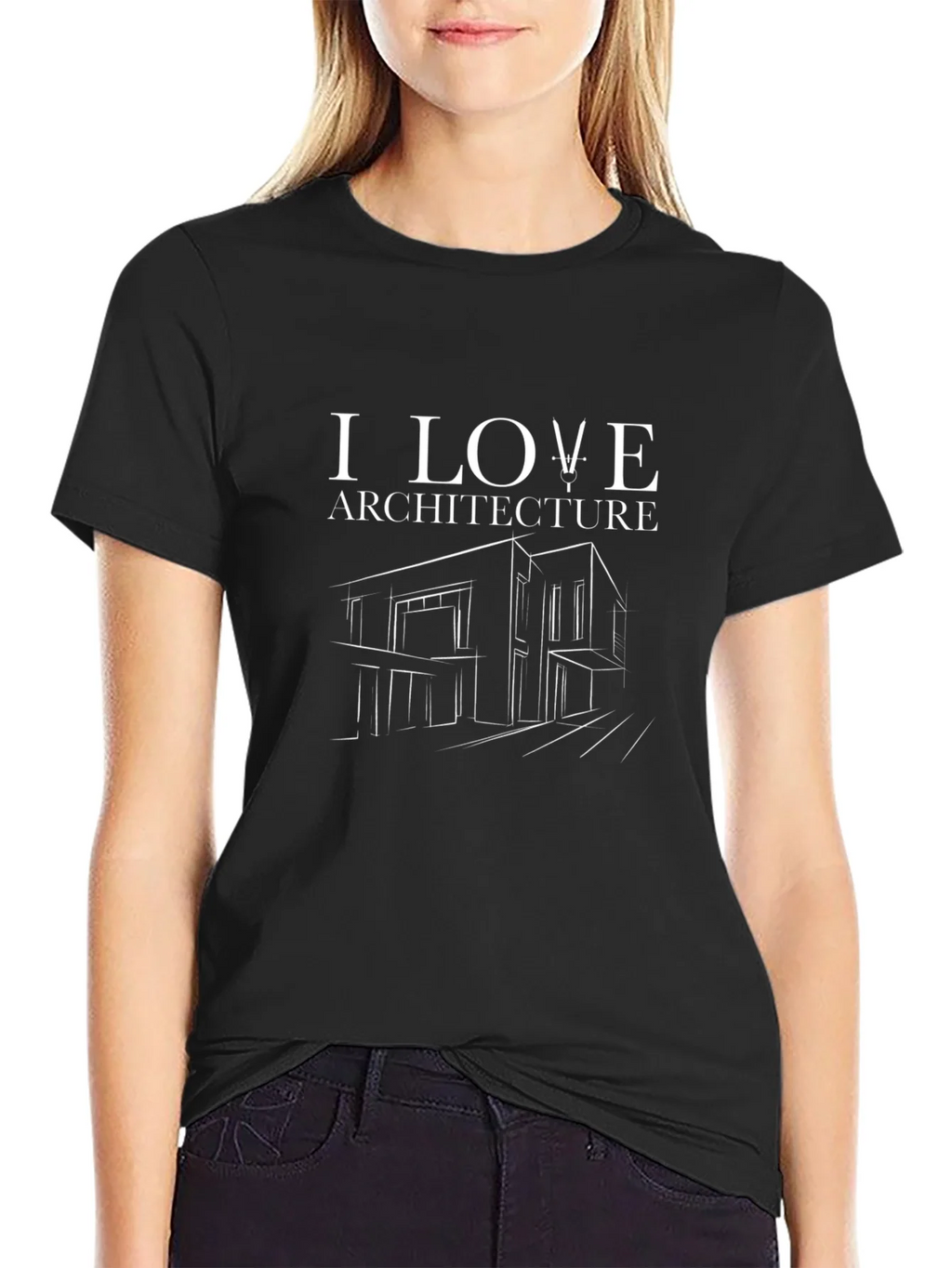 I Love Architecture Black T-Shirt product image 1