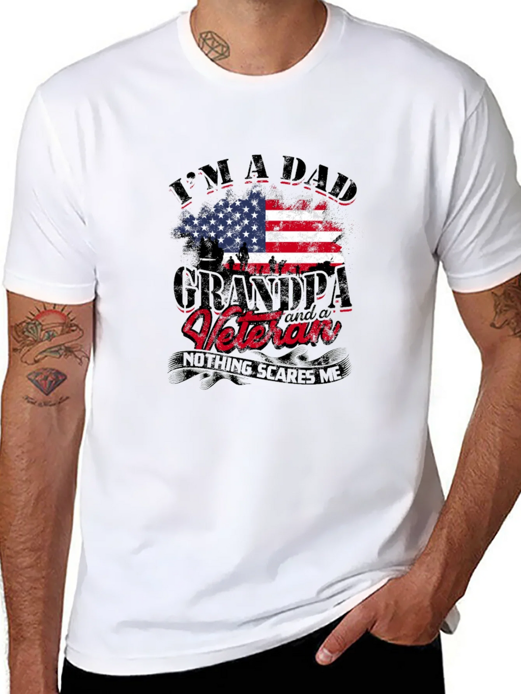Dad Grandpa Veteran Graphic Tee product image 7