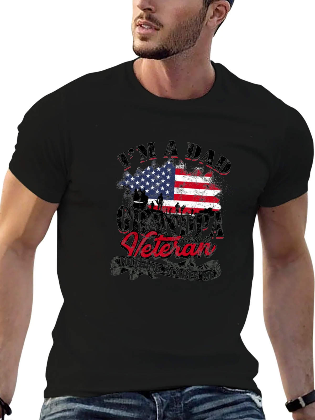Dad Grandpa Veteran Graphic Tee product image 6
