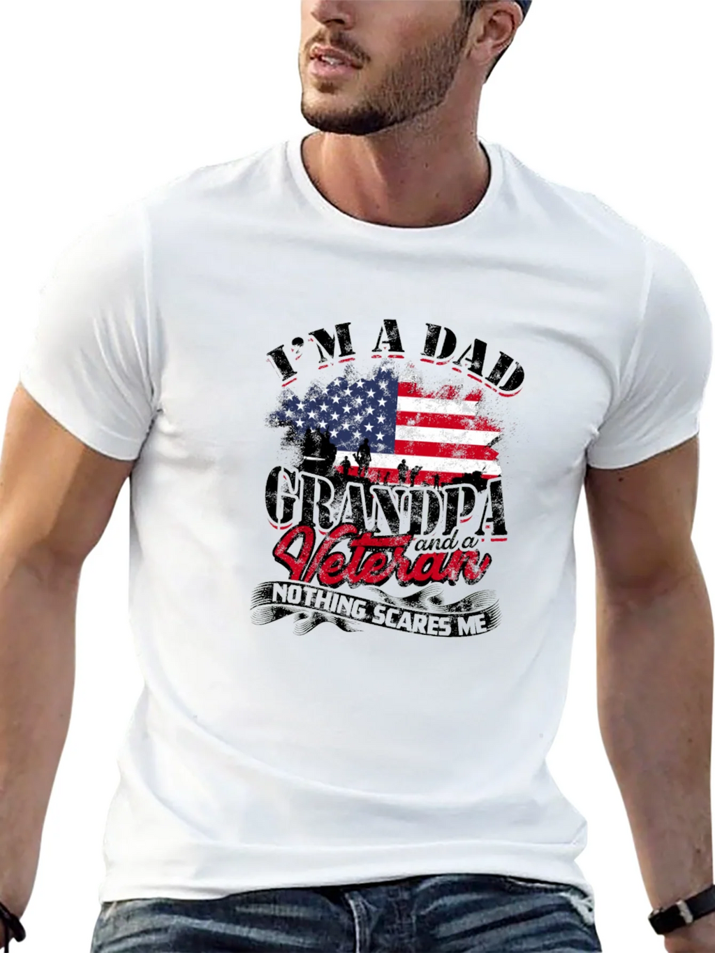 Dad Grandpa Veteran Graphic Tee product image 12