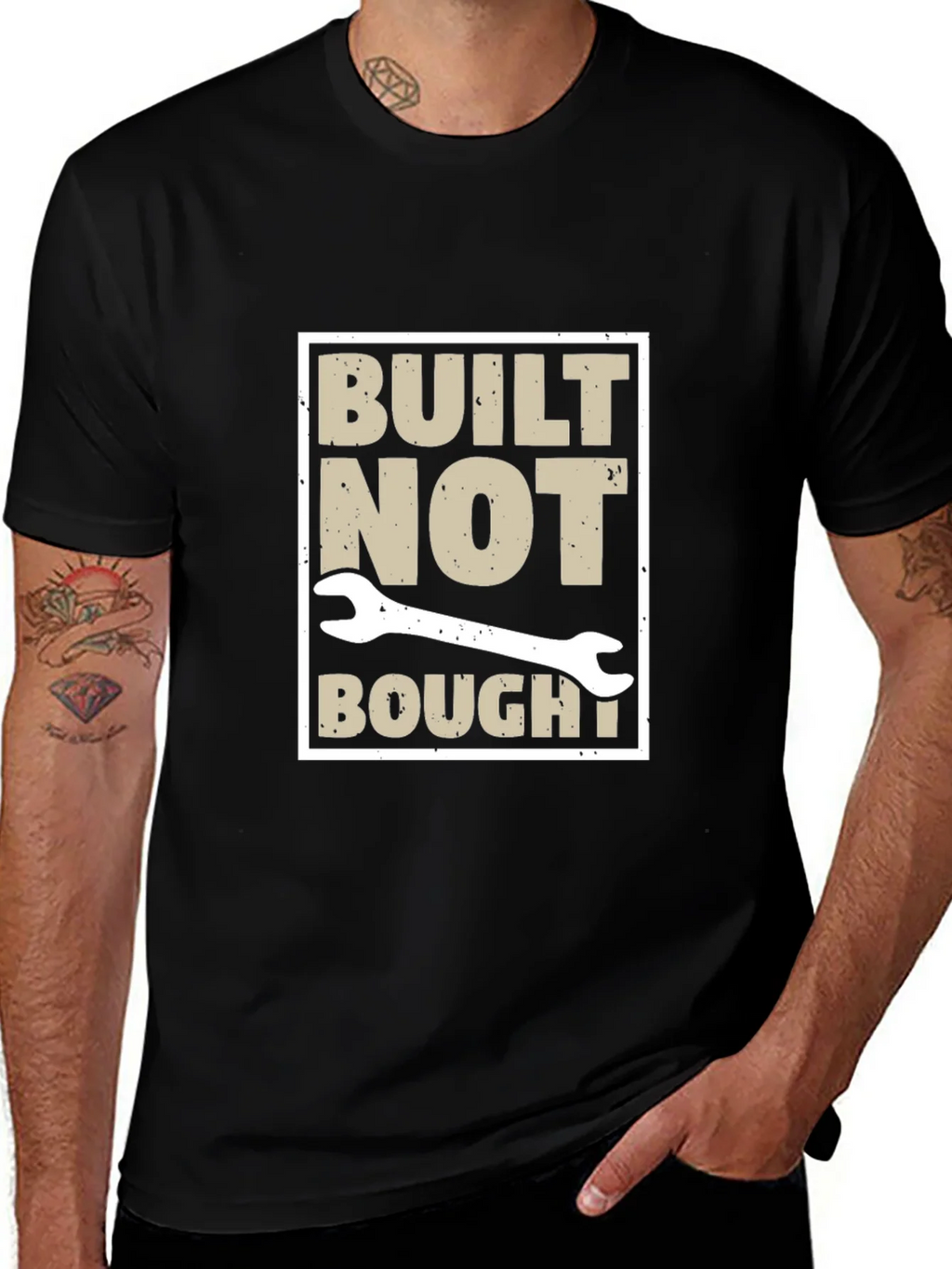 Built Not Bought Graphic Tee - DIY Mechanic Shirt product image 1